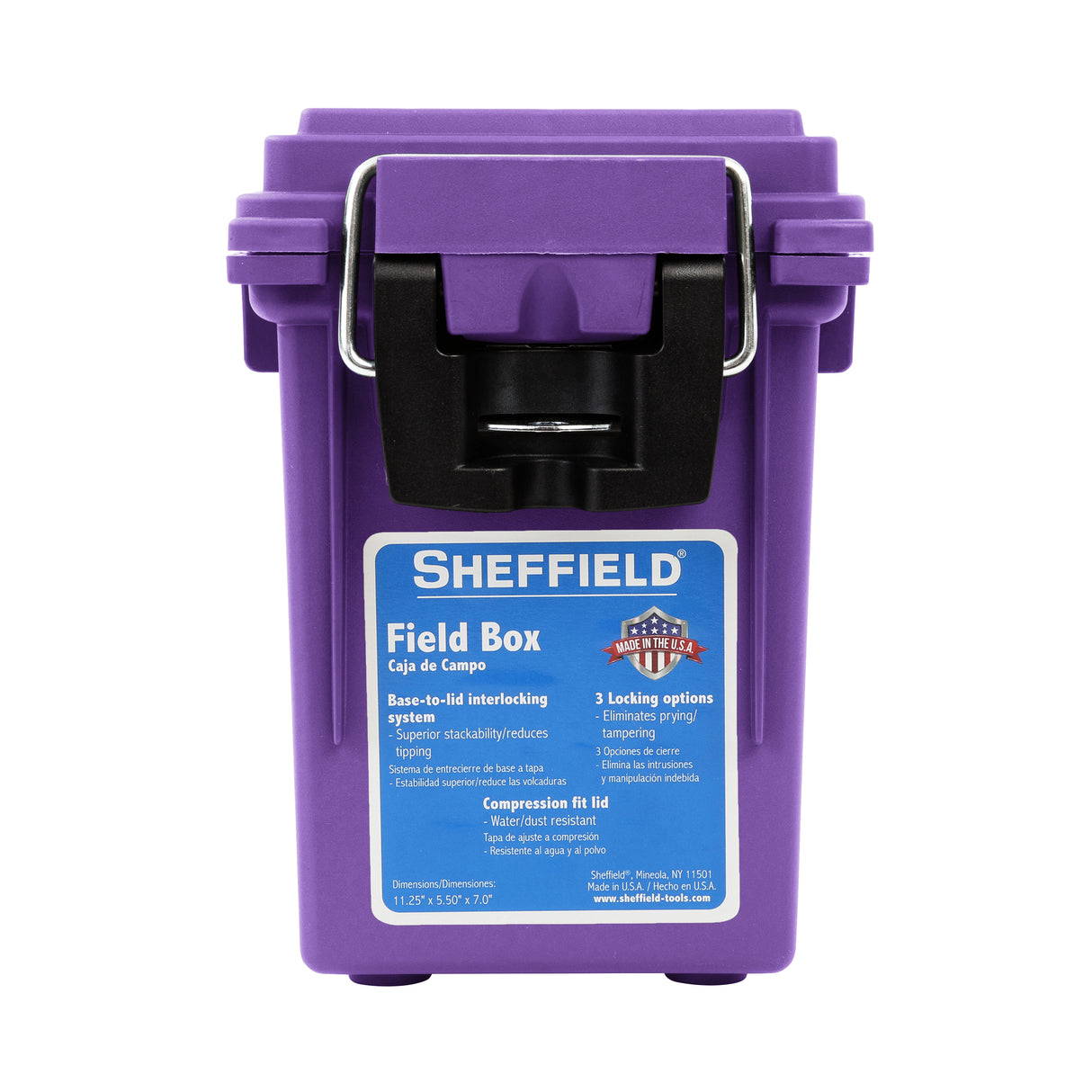 Sheffield 12632- Field Box- Purple, Made in the U.S.A. Additional Image 9