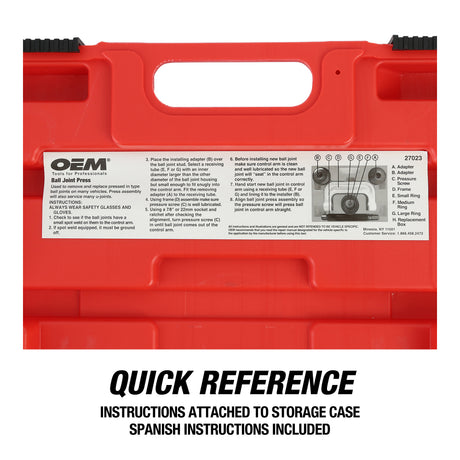OEMTOOLS 27023 Ball Joint Press Set Additional Image 6