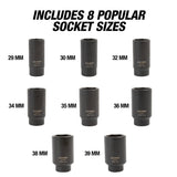 OEMTOOLS 37320 6 Pt. Axle Nut Socket Set Additional Image 2