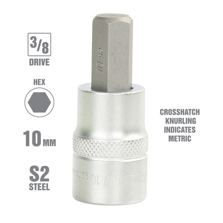 OEMTOOLS 22834 10 mm Hex Bit Socket (3/8 Inch Drive) Additional Image 1
