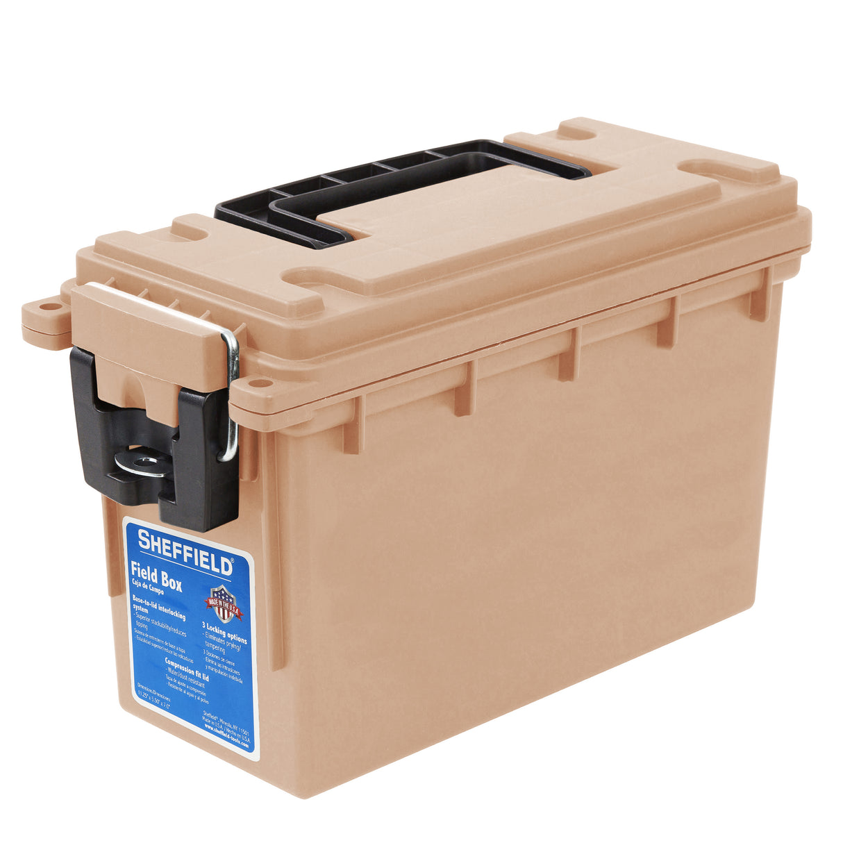 Sheffield 12627 Field Box- Tan, Made in the U.S.A. Additional Image 8