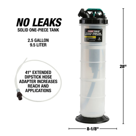 OEMTOOLS 24478 Pneumatic/Manual Fluid Extractor 2.5 Gallon (9.5L) Additional Image 4