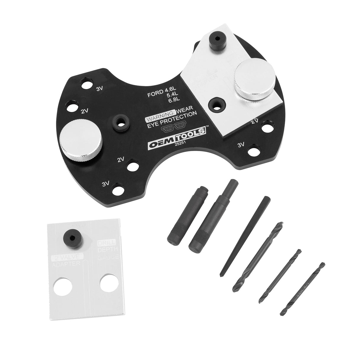 OEMTOOLS 25251 Manifold Drill Template - Ford 2V and 3V Additional Image 1