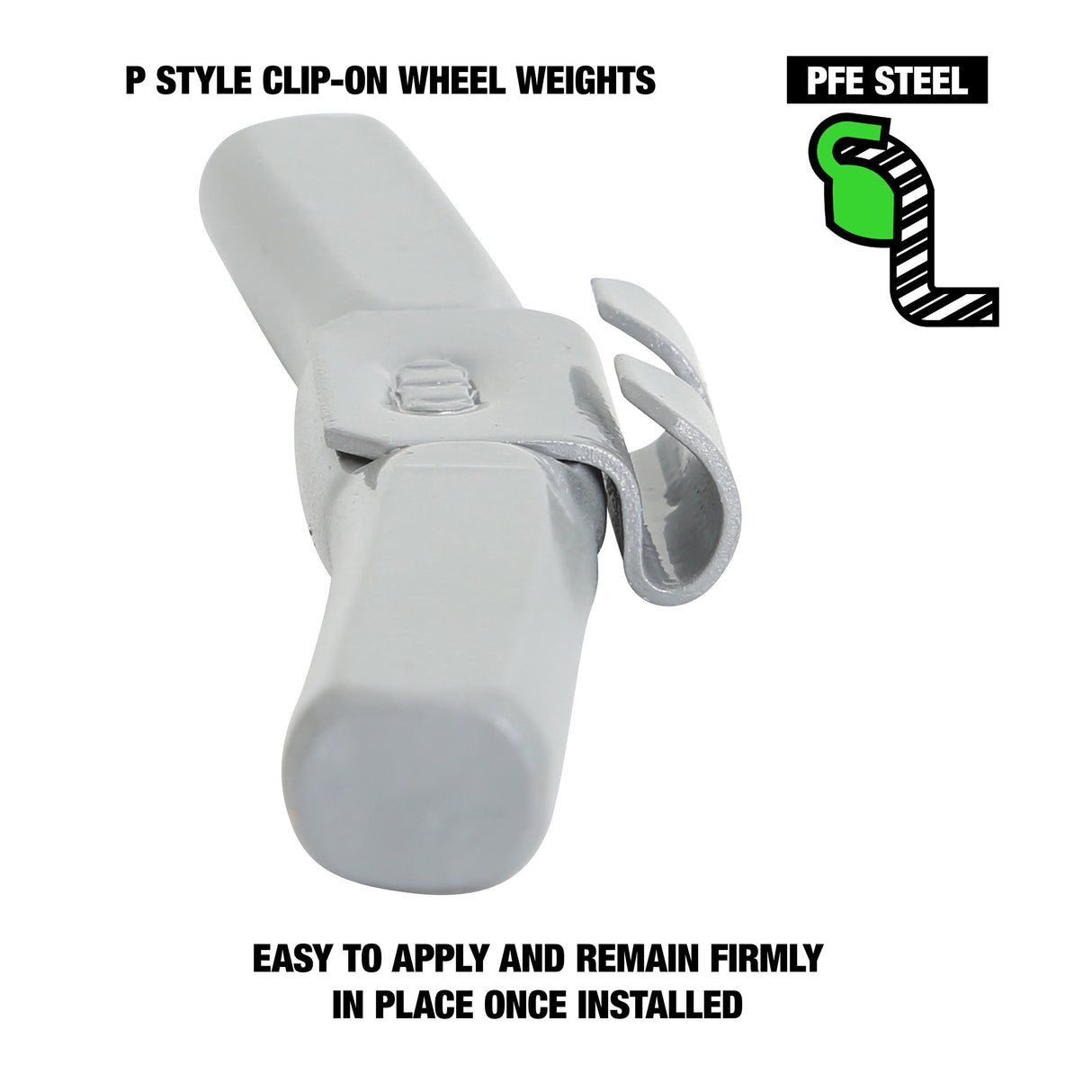 OEMTOOLS 23237 2.75 Oz. P Style Steel Wheel Weight- 1 Box of 25 Additional Image 2