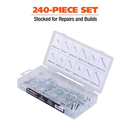 GreatNeck 68225 240-Piece Self-Tapping Wood Screw Assortment Additional Image 2