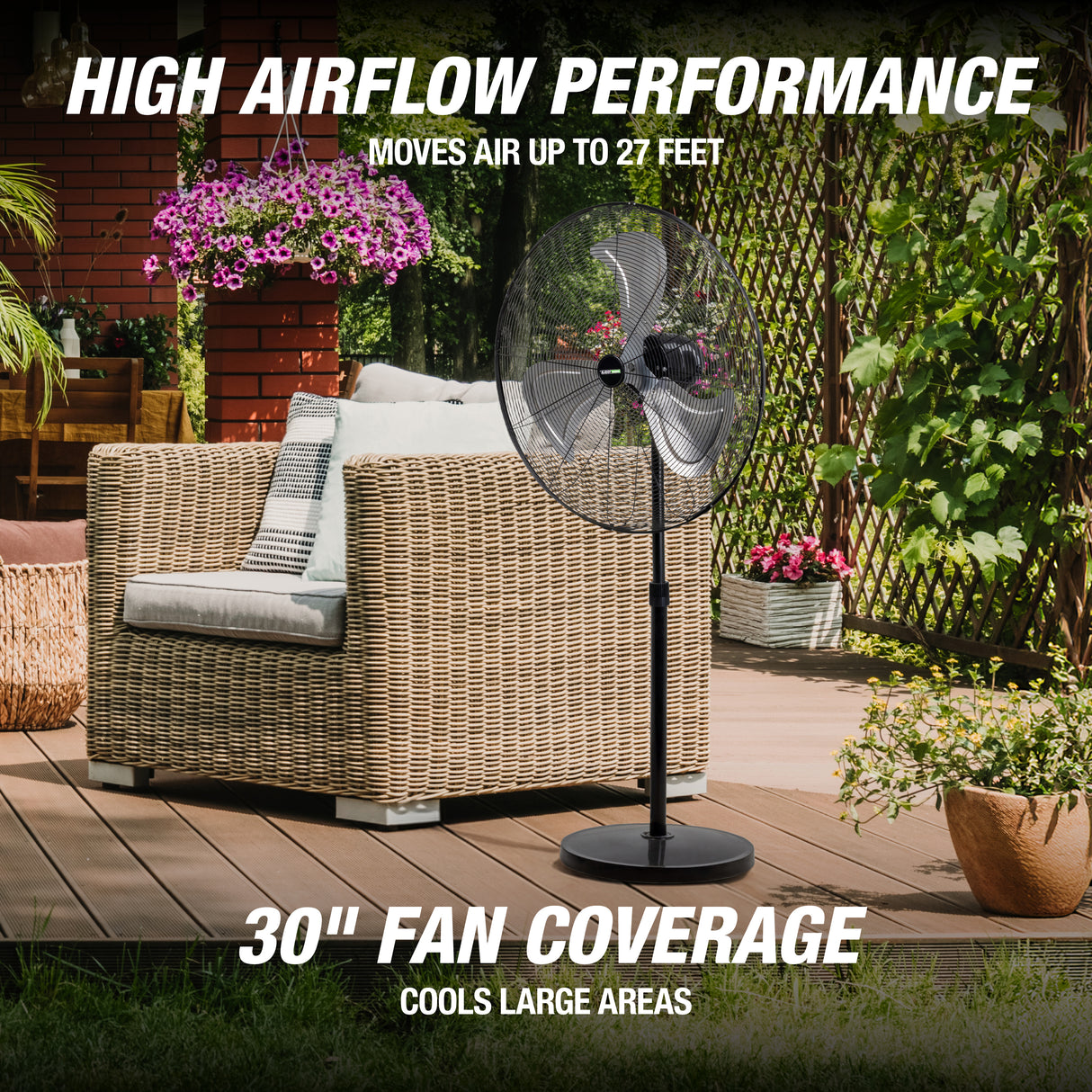 OEMTOOLS 34888 30 Inch Oscillating Pedestal Fan Additional Image 1