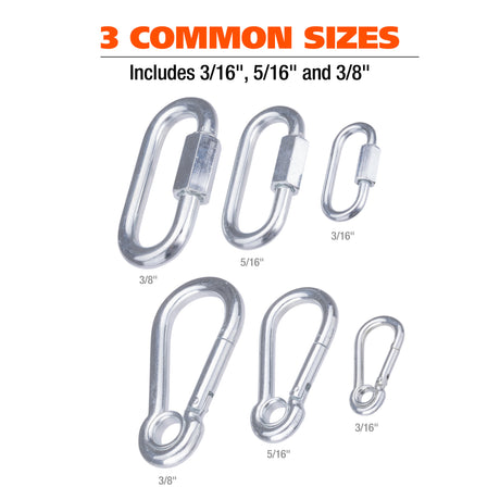 GreatNeck 68236 12-Piece Quick and Spring Link Assortment Additional Image 3