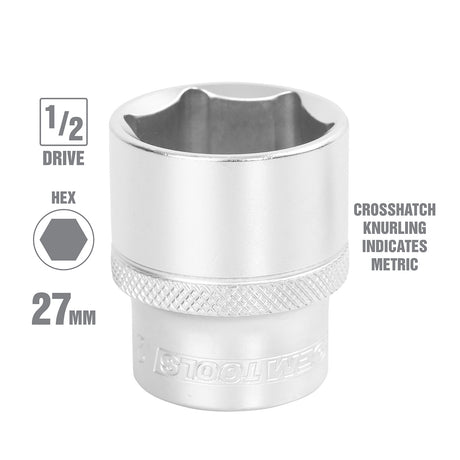 OEMTOOLS 22407 27 mm 1/2 Inch Drive Socket Additional Image 1