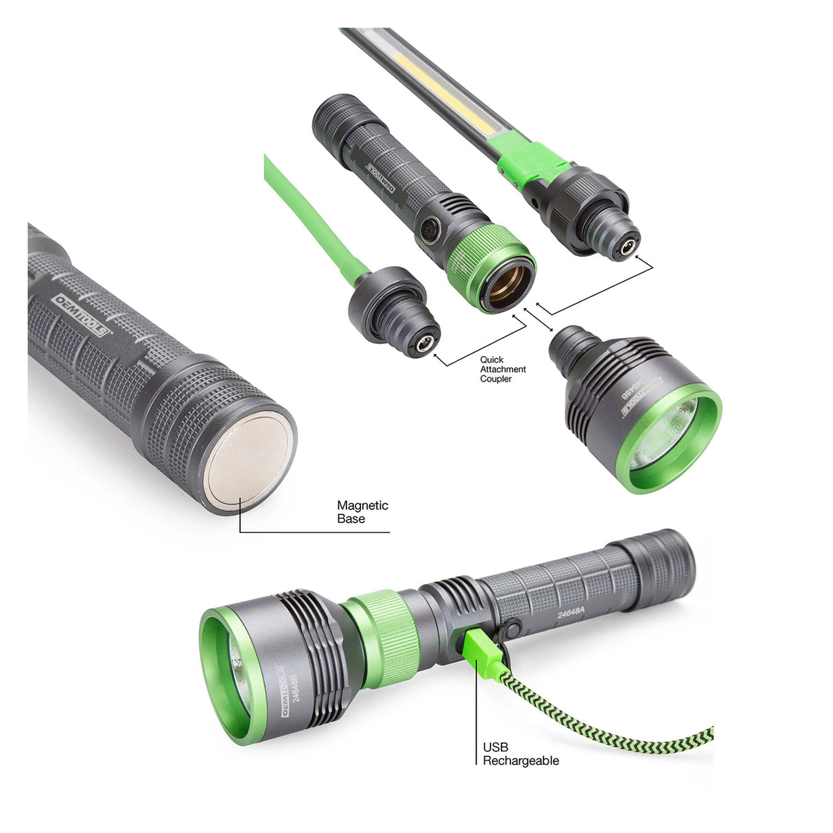 OEMTOOLS 24648 Rechargeable Multi-Head Work Light Set Additional Image 3