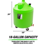 OEMTOOLS 87031 18 Gallon Upright Portable Oil Drain Additional Image 2