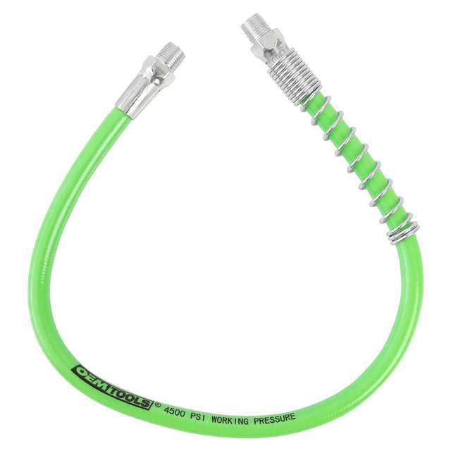 OEMTOOLS 87221 18 Inch Grease Hose with Spring Guard - 1/8in. NPT Main Image