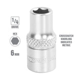 OEMTOOLS 22243 1/4 Inch Drive 6 Pt. Socket (6 mm) Additional Image 1