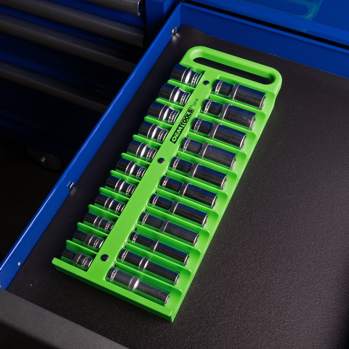 OEMTOOLS 23118 Portable Magnetic Socket Organizer 1/2in. Drive - Green Additional Image 8