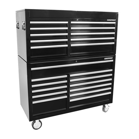 OEMTOOLS 24738 Professional Series 57 Inch Chest and Cabinet Set - Black Main Image