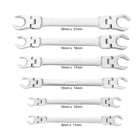 OEMTOOLS 22064 6 Piece Flex Head Flare Nut Wrench Set (Metric) Additional Image 2