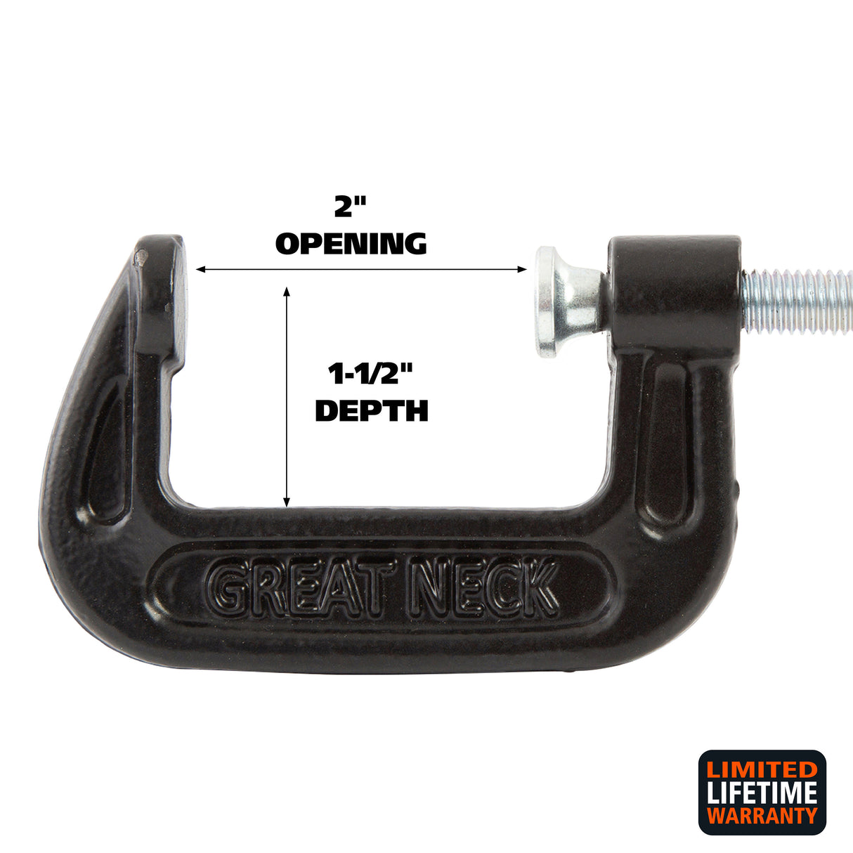 GreatNeck CC2 C-Clamp (2 Inch) Additional Image 2
