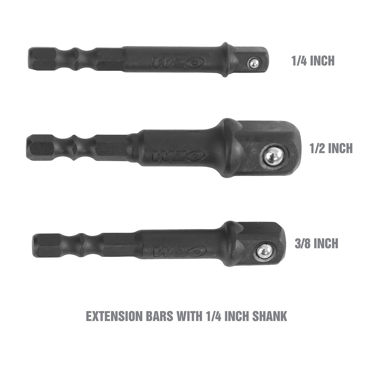 OEMTOOLS 80138 Socket Adapter 3 Piece Set Additional Image 1