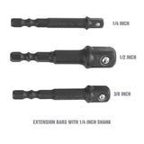 OEMTOOLS 80138 Socket Adapter 3 Piece Set Additional Image 1