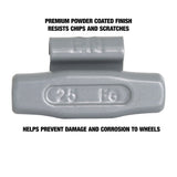 OEMTOOLS 23279 25 gm. EN Style Steel Wheel Weight - 1 Box of 25 Additional Image 3