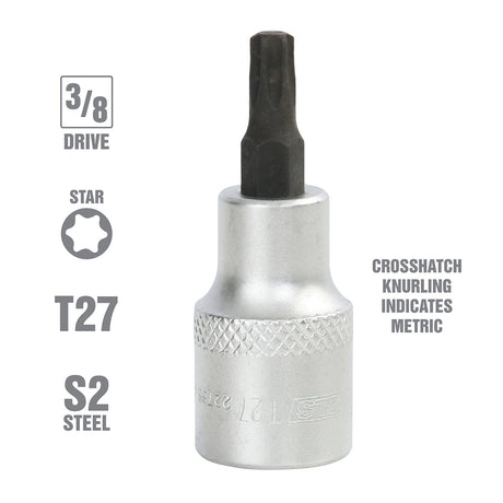 OEMTOOLS 22765 3/8 Inch Drive Star Socket Bit (T27) Additional Image 1