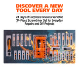 GreatNeck 26300 34-Piece Multi-Bit Screwdriver Set Advent Calendar Additional Image 3