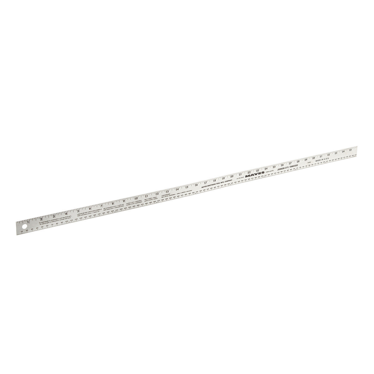 Mayes 10189 Straight Edge Aluminum Yardstick (36 Inch x 1 Inch) Main Image