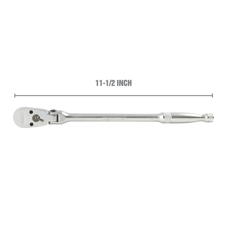 OEMTOOLS 22912 3/8 Inch Drive Ratchet with Long Handle and Flexible Head (11-1/2 Inch) Additional Image 1