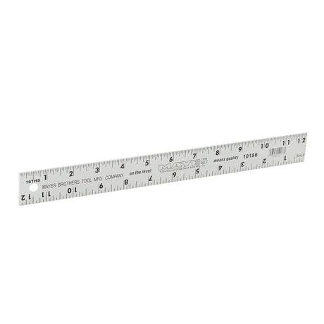 Mayes 10186 Straight Edge Aluminum Ruler (12 Inch x 1 Inch) Main Image