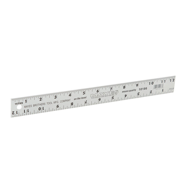 Mayes 10186 Straight Edge Aluminum Ruler (12 Inch x 1 Inch) Main Image