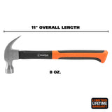 GreatNeck HG8C Fiberglass Curved Claw Hammer (8 Oz.) Additional Image 1