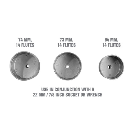 OEMTOOLS 25409 Toyota/Lexus Oil Filter Cap Wrench Set Additional Image 2