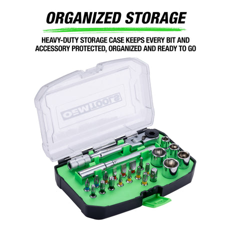 OEMTOOLS 88372 24 Piece 1/4in. Dr. Ratchet and Socket Set Advent Calendar Additional Image 9
