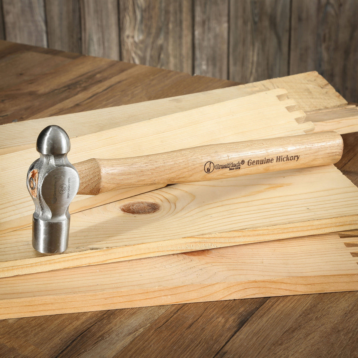 GreatNeck BP24 Ball Peen Hammer (24 Oz.) with Hickory Handle Additional Image 6