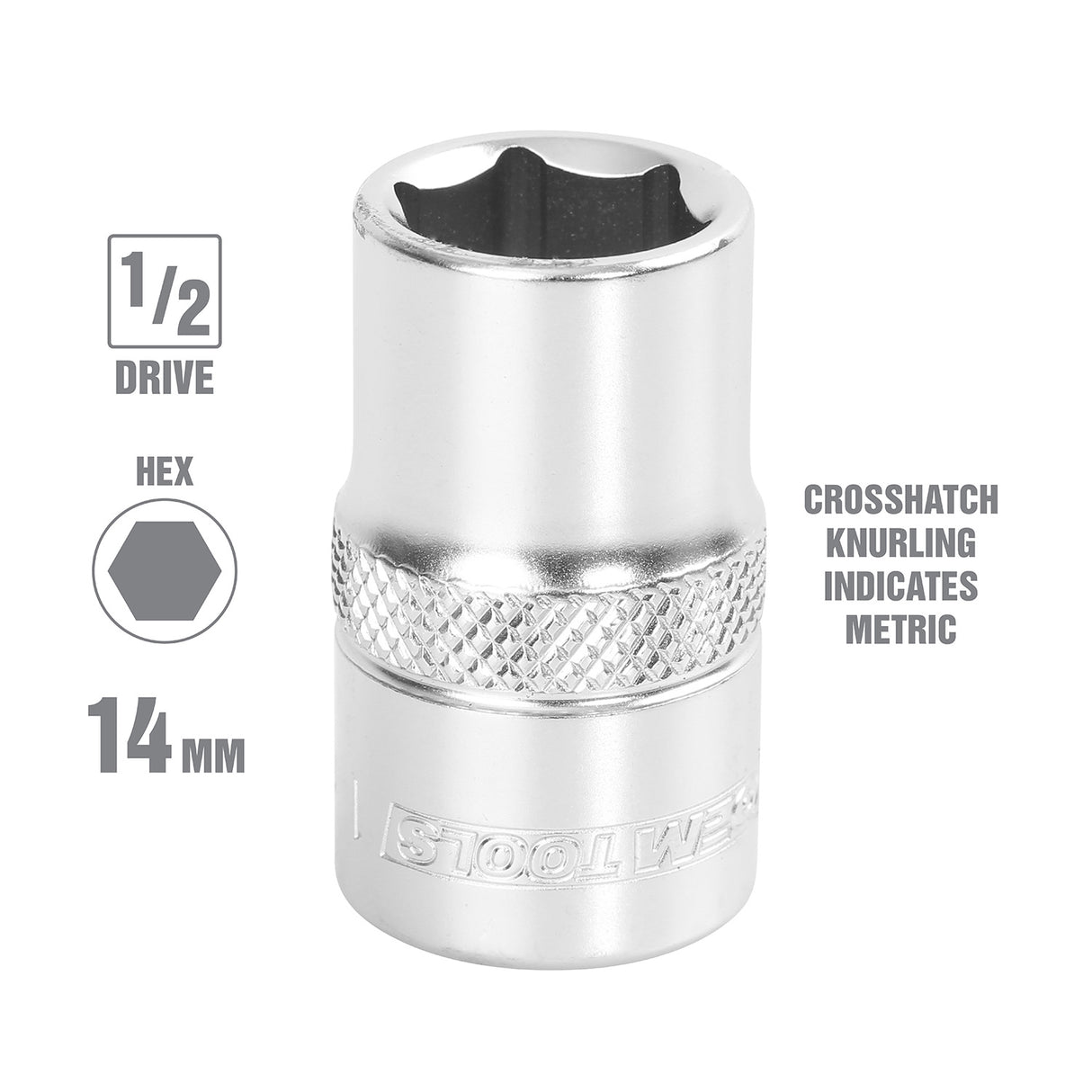 OEMTOOLS 22394 14 mm 1/2 Inch Drive Socket Additional Image 1