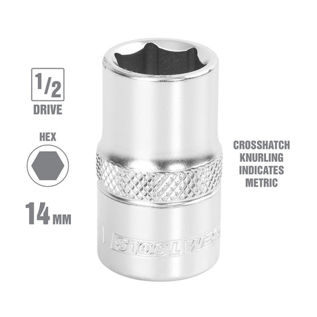 OEMTOOLS 22394 14 mm 1/2 Inch Drive Socket Additional Image 1