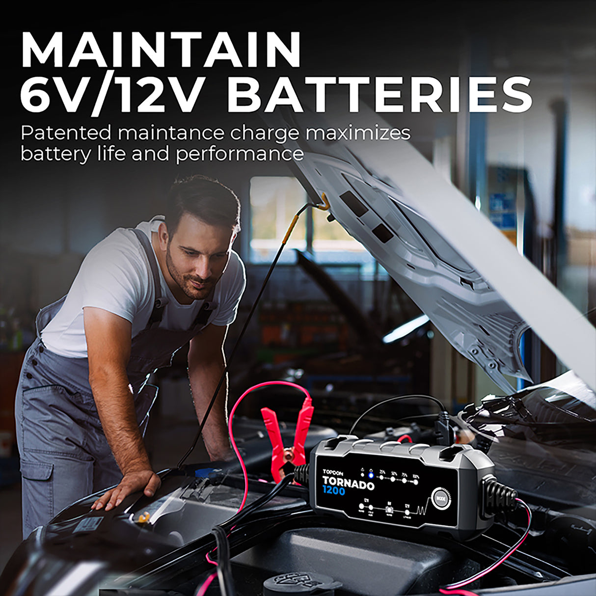 TopDon T1200 1.2A Smart Battery Charger Additional Image 8