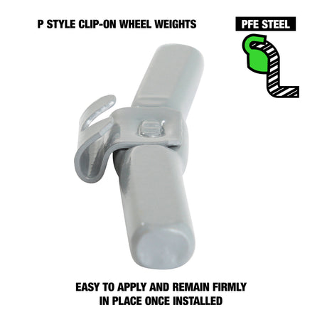 OEMTOOLS 23232 2.0 Oz. P Style Steel Wheel Weight - 1 Box of 25 Additional Image 2