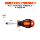 GreatNeck 21823 1/4in. x 1.5in. Stubby Slotted Screwdriver Additional Image 4