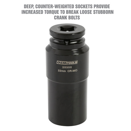 OEMTOOLS 25300 22 mm Crank Bolt Socket Additional Image 2