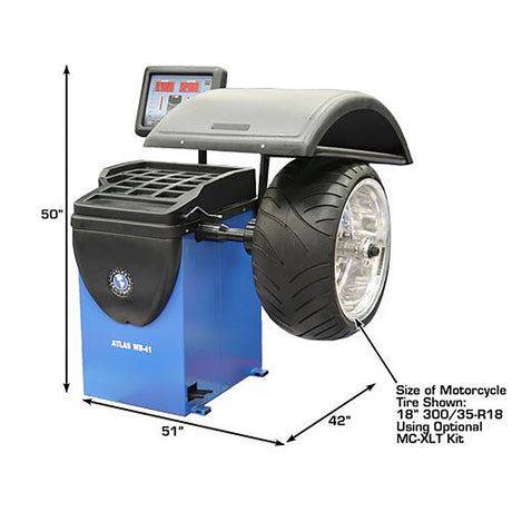 Atlas Equipment ATETCWB-COMBO2-FPD TC289 Rim Clamp Tire Changer + WB41 Wheel Balancer Combo Package Additional Image 5