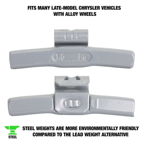 OEMTOOLS 23292 1.50 Oz. LH Style Steel Wheel Weight - 1 Box of 25 Additional Image 1