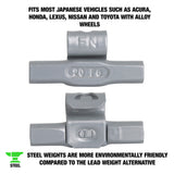 OEMTOOLS 23265 20 gm. FN Style Steel Wheel Weight - 1 Box of 25 Additional Image 1