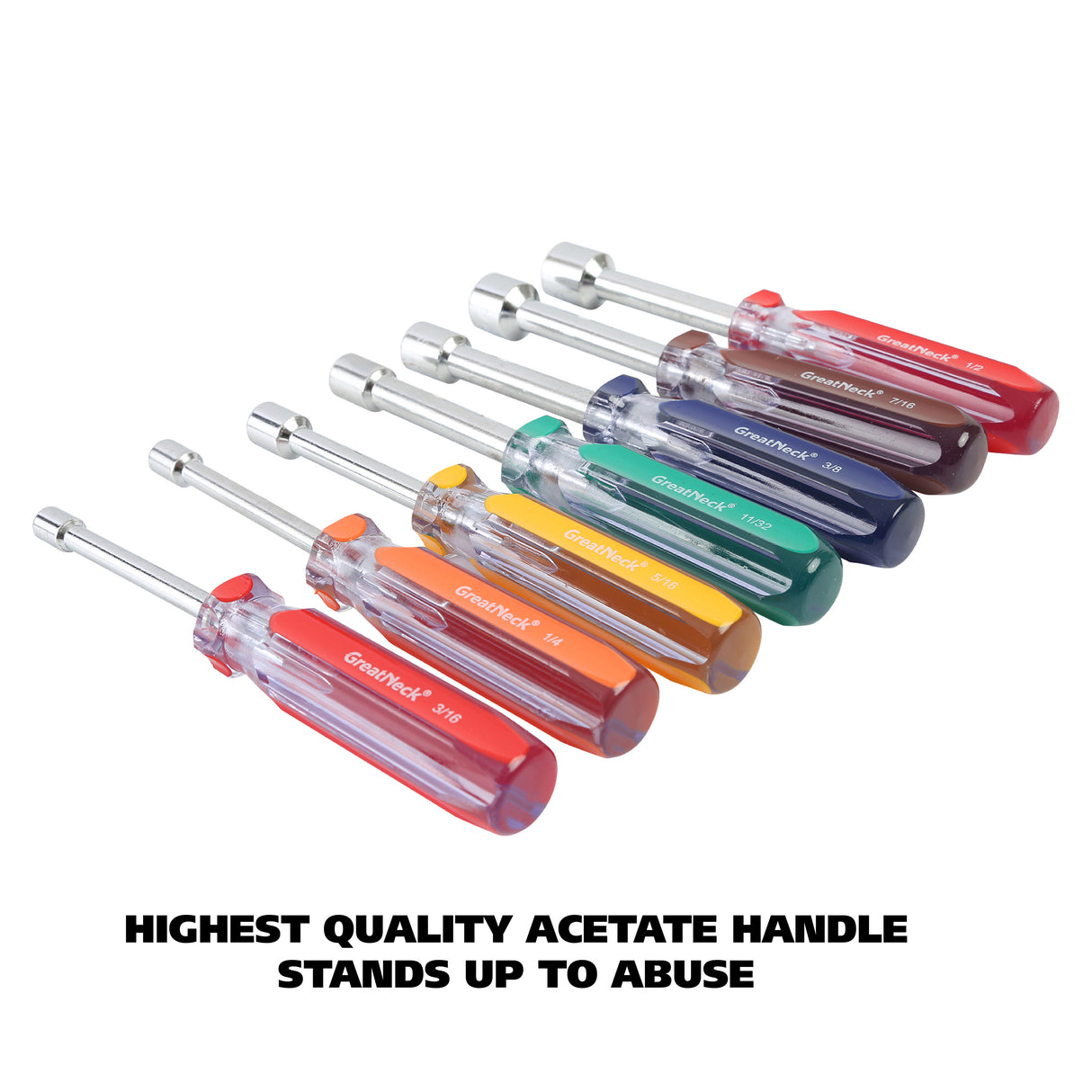 GreatNeck ND72 Professional Nut Driver Set (7 Piece SAE) Additional Image 3