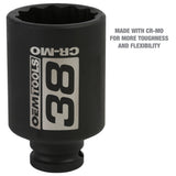 OEMTOOLS 24717 1/2 Inch Drive 12 Pt. Axle Nut Socket (38 mm) Additional Image 2