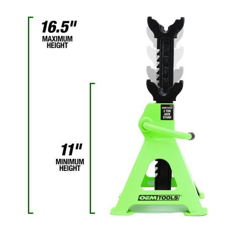 OEMTOOLS 24852 3 Ton Jack Stands (Pair) Additional Image 3