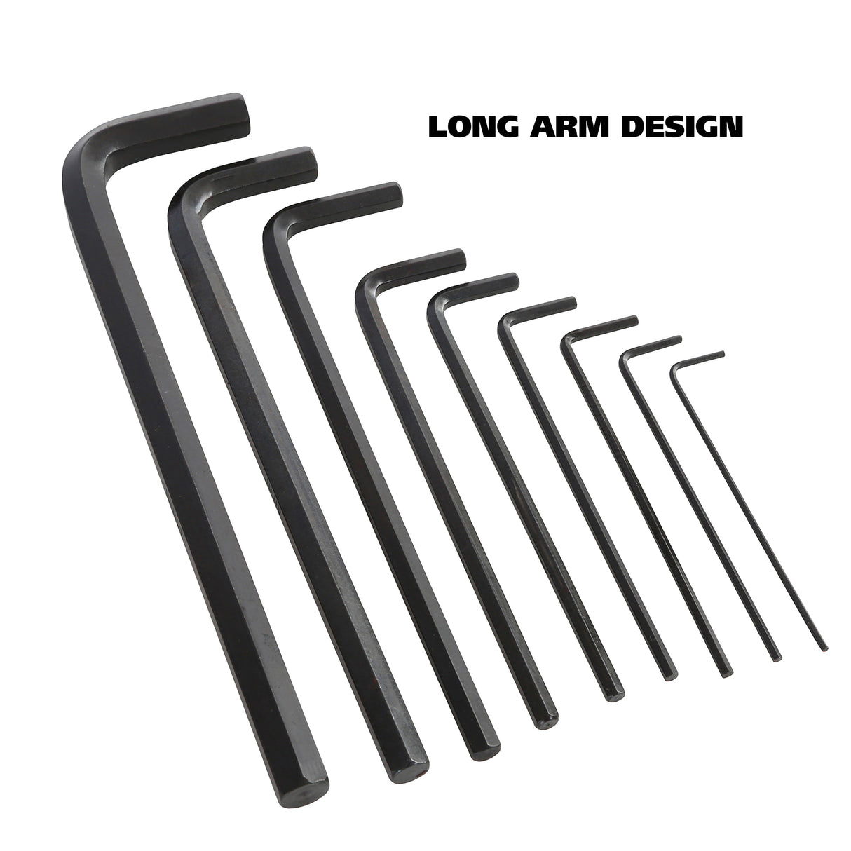 GreatNeck HK9ML Long Arm Hex Key Metric Set (9 Piece) with Holder Additional Image 5