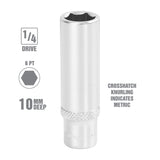 OEMTOOLS 22274 10 mm 1/4 Inch Drive Deep Socket Additional Image 1