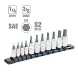 OEMTOOLS 22984 12 Piece Hex Bit Socket Set (SAE) Additional Image 1