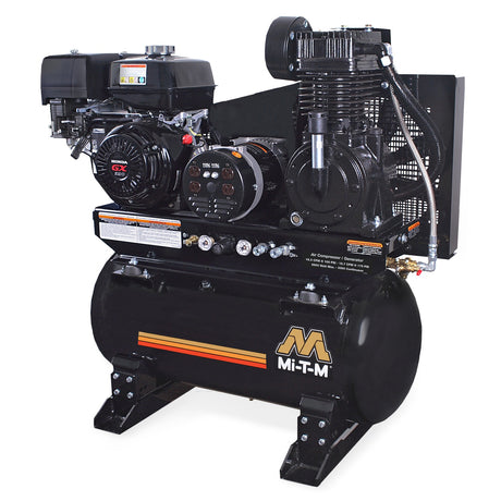 Mi-T-M AG2SH133M 2 Stage Compressor/Generator 30 Gallon W/ Electric Start - Honda Main Image