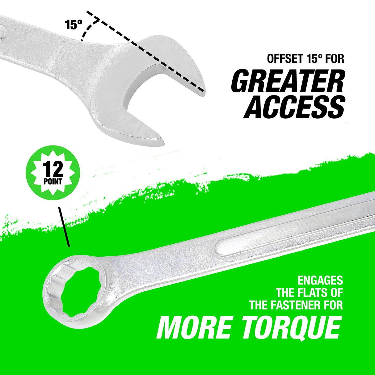 OEMTOOLS 22106 1-3/8in. Jumbo Combination Wrench Additional Image 3